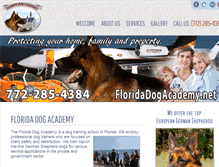 Tablet Screenshot of floridadogacademy.net